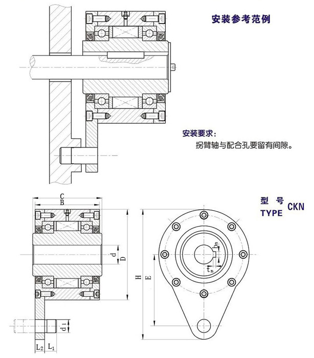 CKN單向楔塊超越離合器型號(hào)